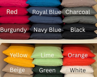 Set of 8 Regulation Resin Filled Cornhole Bags: Weatherproof, Duck Cloth