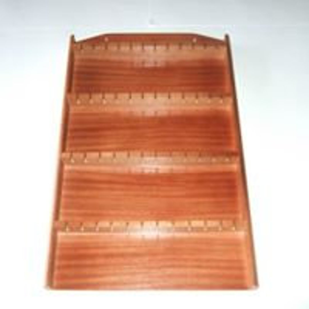 48pc Wooden Spoon Display Rack With Sides Mahogany Finish Etsy UK