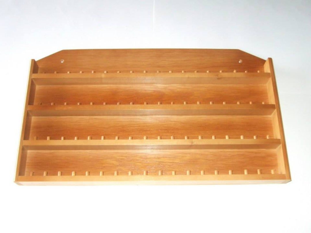 72pc Wooden Thimble Display Rack With Sides Pine Finish Etsy UK