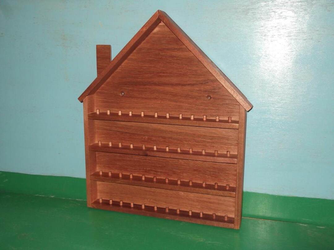 48pc House Wooden Thimble Display Rack ( Mahogany Finish ) - Etsy