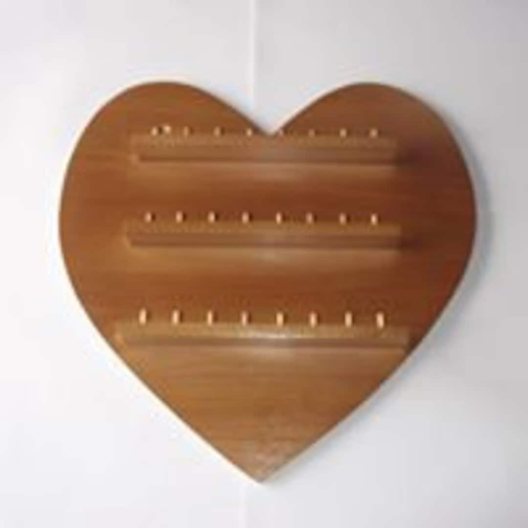 24pc Heart Wooden Thimble Display Rack Pine Finish Etsy