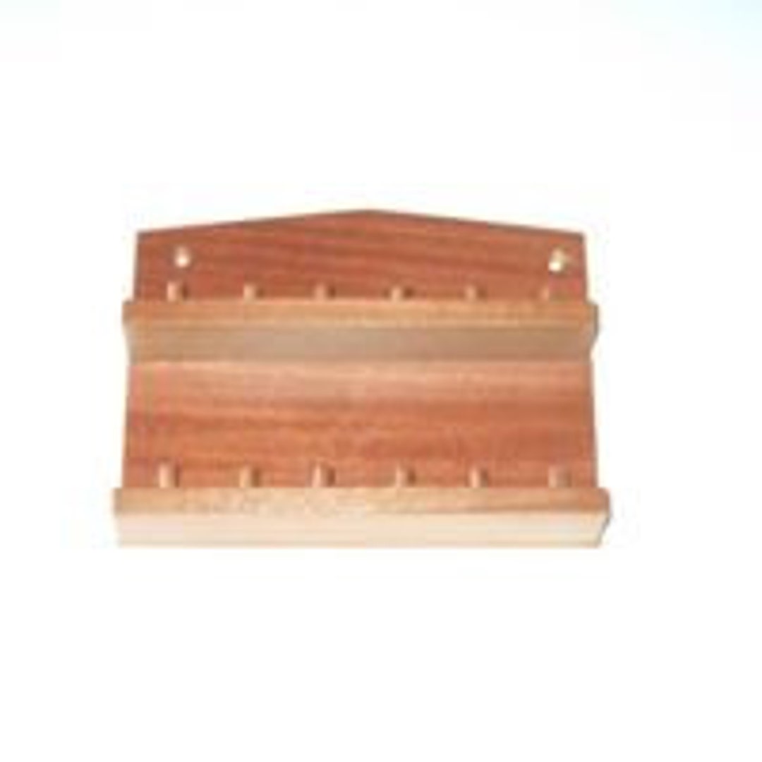 12pc Wooden Thimble Display Rack Mahogany Finish Etsy UK