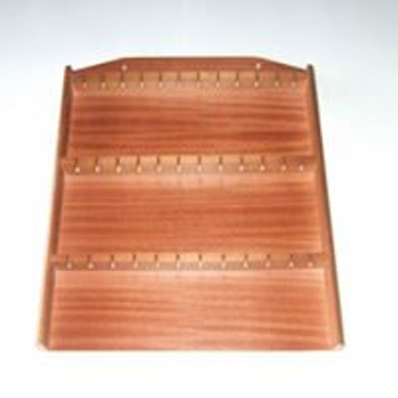 36pc Wooden Spoon Display Rack With Sides Mahogany Finish Etsy UK