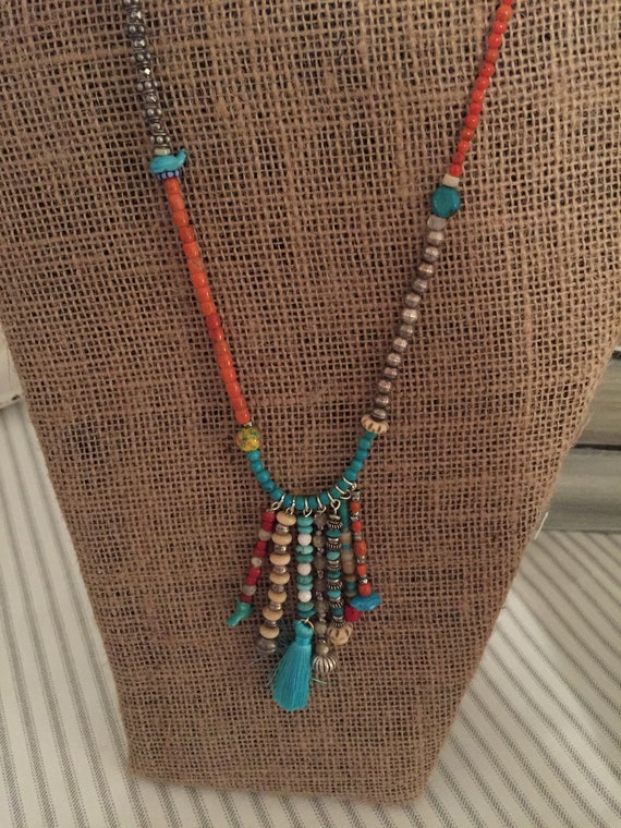 etsy gemstone necklace