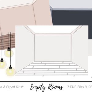 Lege kamer scène Mix & Match patronen digitaal plakboek NIET NAADLOZE sublimatie ontwerpen downloads PNG clipart print hand getekende achtergrond