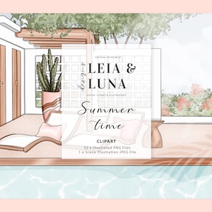 Summer time Add On Scene clipart commercial use