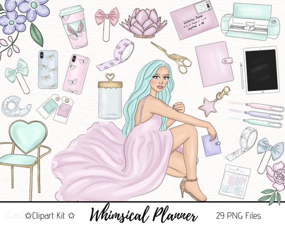 Galentines Best Friends Valentines Fashion Girl Clip Art Watercolor Clipart Stationery Designs Downloads PNG Hand Drawn Sticker Graphics
