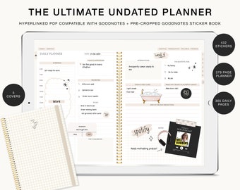 Digital planner, Goodnotes planner, iPad planner, Notability planner, undated digital planner, Digital calendar, Daily Digital Planner