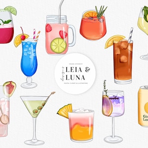 Cocktail primaverile estivo Tè freddo Moda Ragazza Clip Art Cocktail Clipart Disegni di cancelleria Download PNG Grafica adesiva disegnata a mano