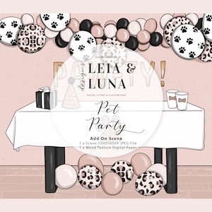 Pets Party Birthday Add On Scene clipart commercial use