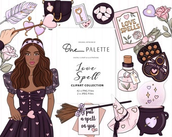 Sort d'amour Saint Valentin mode fille Clip Art planificateur Clipart papeterie dessins téléchargements PNG autocollant dessiné à la main, clipart Saint Valentin