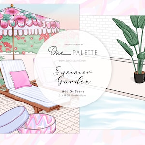 Summer Garden Add On Scene clipart commercial use