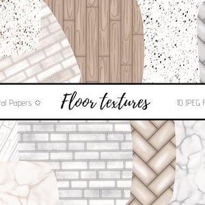 Floor & Wall Texture Patterns Digital Scrapbook Paper NOT SEAMLESS Watercolor Sublimation Designs Downloads PNG Print Hand Drawn Background
