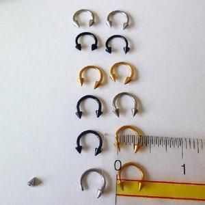 Daith-oorbel tragus kraakbeen helix piercing 16g toren oorbel piercing wenkbrauwring Snug piercing 16g hoefijzer barbell, hoefijzer