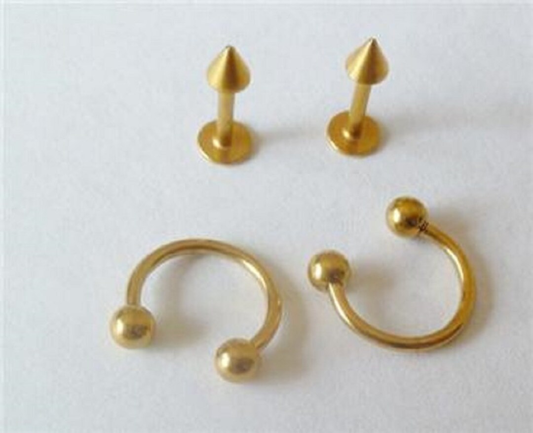 thumbnail image 2 of 32-Piece Labret Piercing Jewelry Set - Surgical Steel Lip Rings & Cartilage Studs 16G 2 of 10