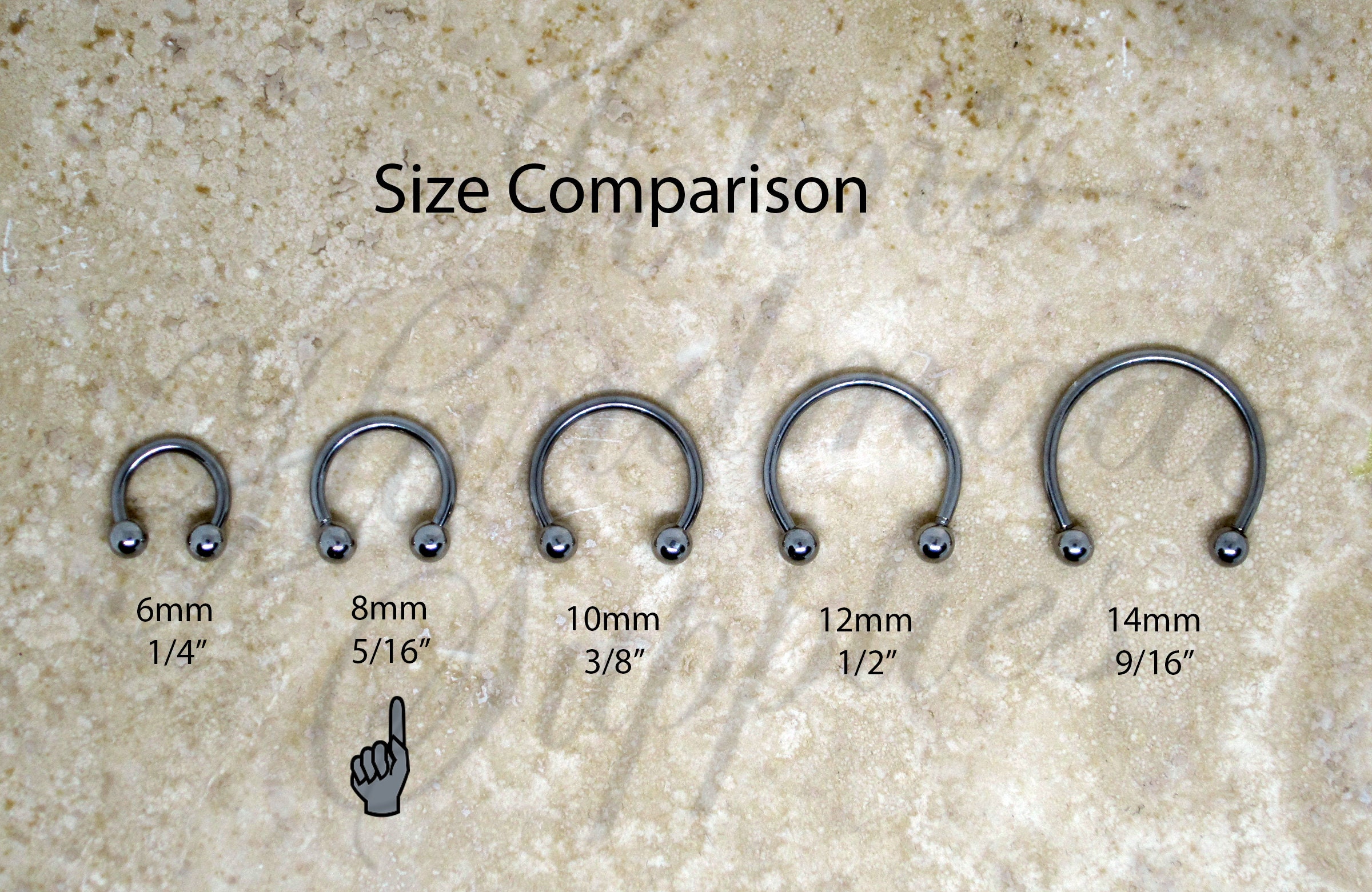 Septum Clicker Size Chart