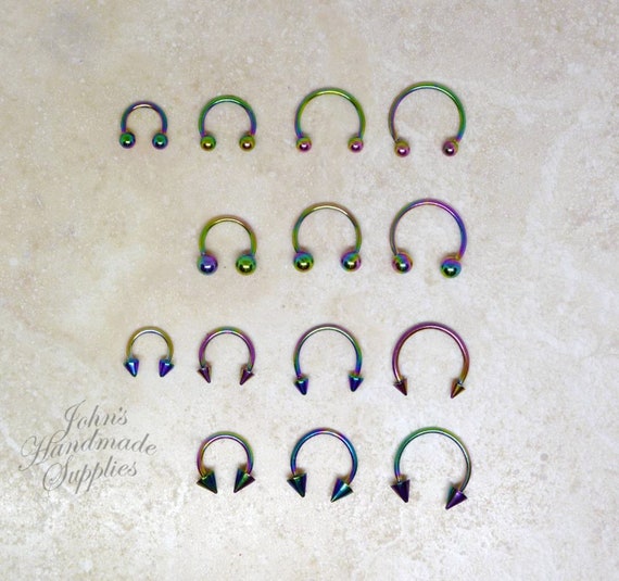 16g Dice Septum Jewelry D&D Rainbow Septum Horseshoe