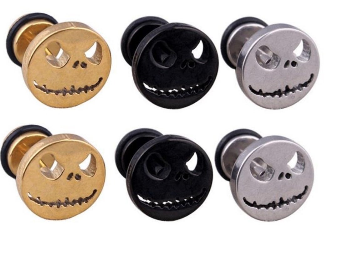Soul-Cats Orecchini Finti Plug Effetto Glitter – Acciaio Inox, Diametro 10mm, Paio