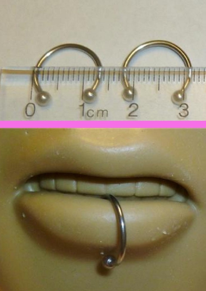 2 Pieces 16g 1 2 12mm Silver Tone Surgical Steel Horseshoe Labret
