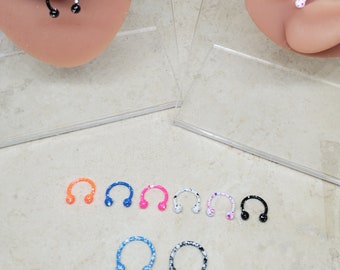 16G Horseshoe Piercing/ 8mm septum piercing /Septum Nose Ring/Tragus Earring/Cartilage Earring studs / conch stud jewelry