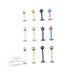 16g Surgical Steel 6mm 8mm 10mm silver gold black rainbow Straight Barbell, Labret Stud, Cartilage Tragus Earrings, Snake Bite, Monroe stud 