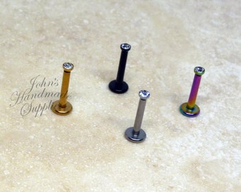 16g 5/16 « 8mm fileté internement 2mm minuscule cristal hélice conque tragus cartilage stud boucle d’oreille, Monroe lip stud labret piercing bijoux