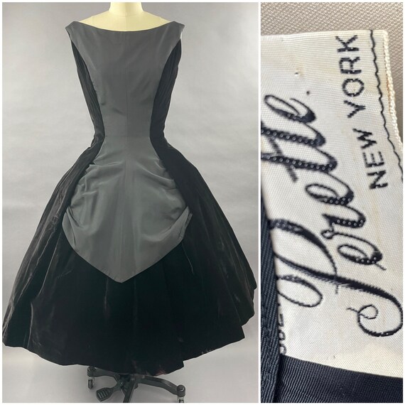 1950s Velvet Suzy Perette Party Dress Size S