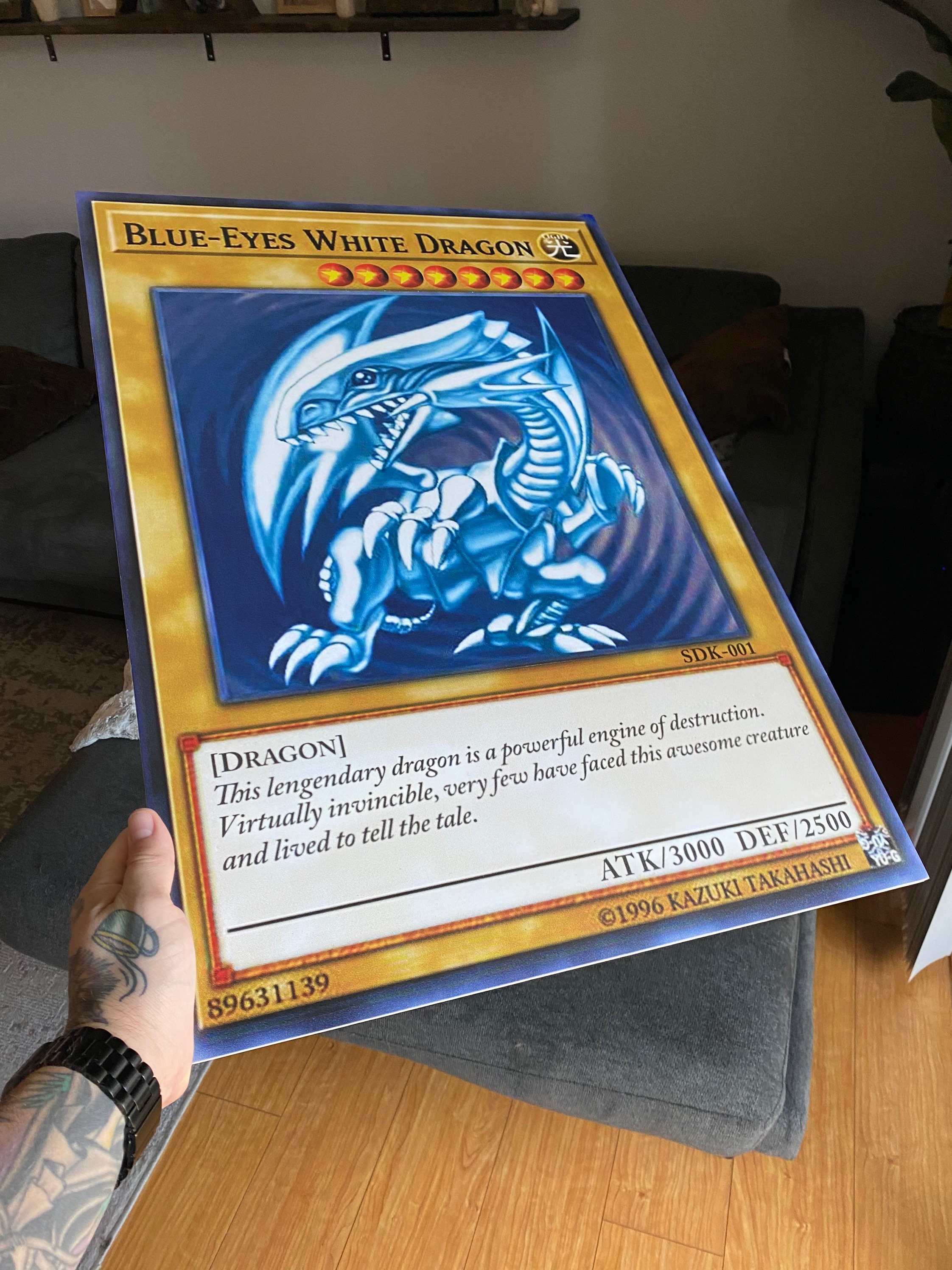 Blue-eyes White Dragon SDK-001 Giant Yu-gi-oh TCG Proxy Card - Etsy