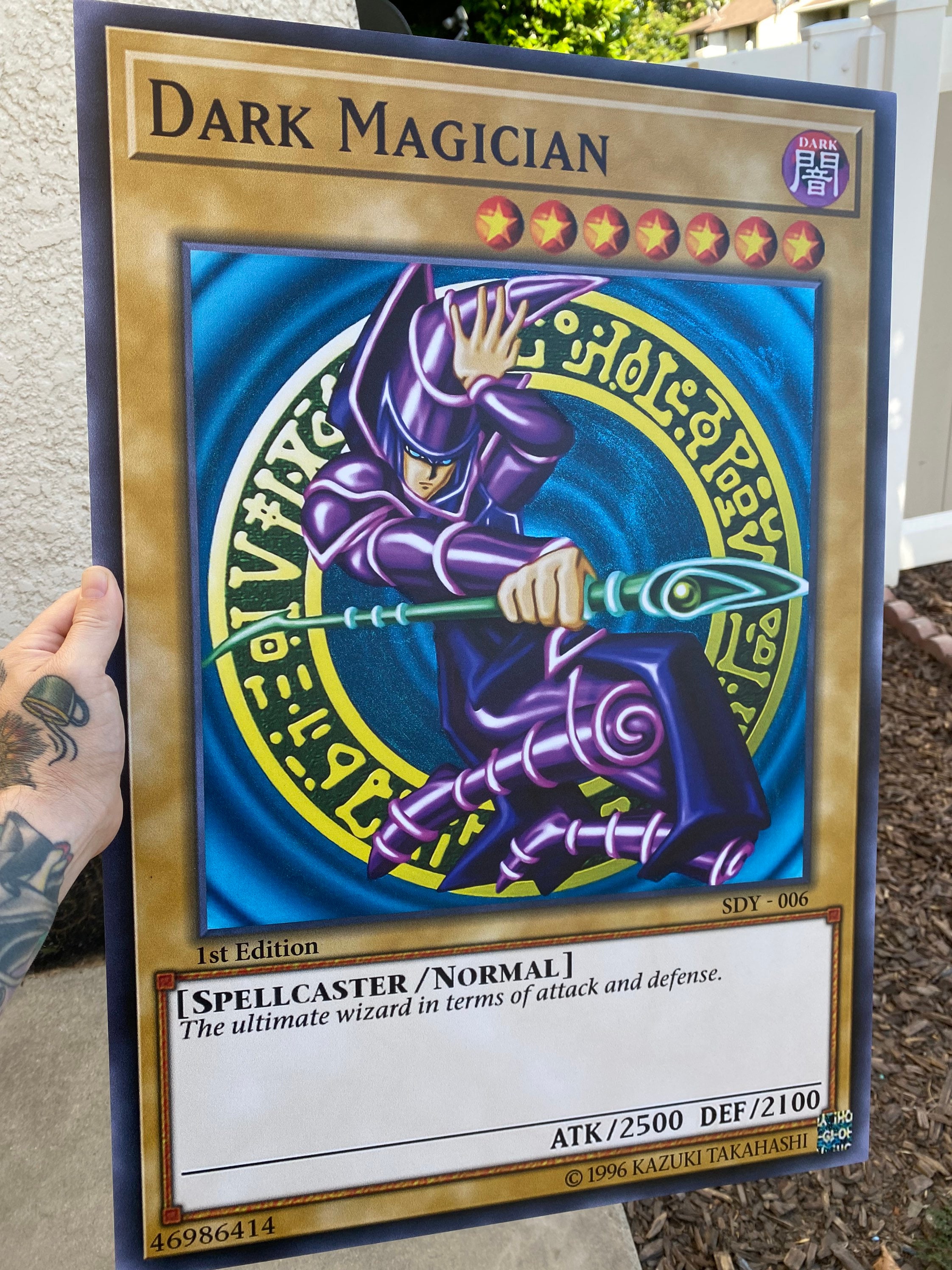 Dark Magician SDY-006 1st Edition 18x24 Inches 2 Sided Dark Magician SDY-006 1st Edition 18x24 Inches 2 Sided