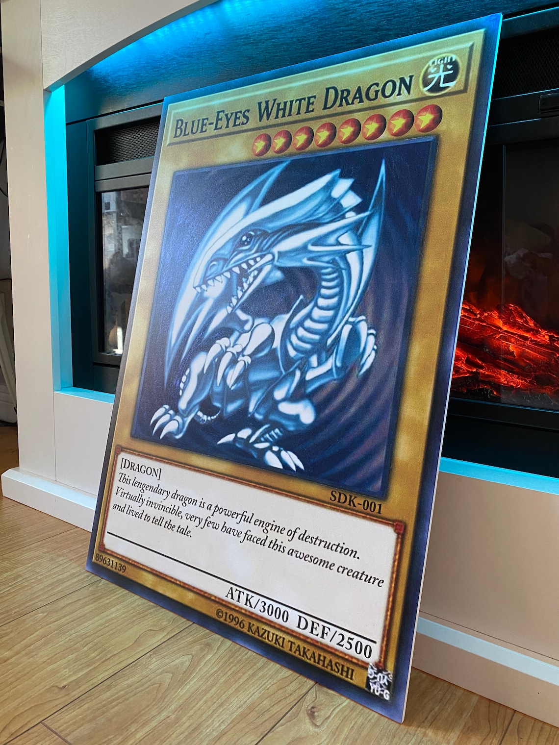 Giant YuGiOh BlueEyes White Dragon Card18x26 inches SDK001 Etsy