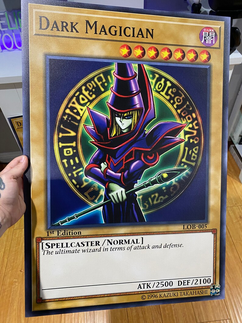 Dark Magician LOB-005 1st Edition Jumbo Yugioh TCG Proxy Card - Etsy Ireland