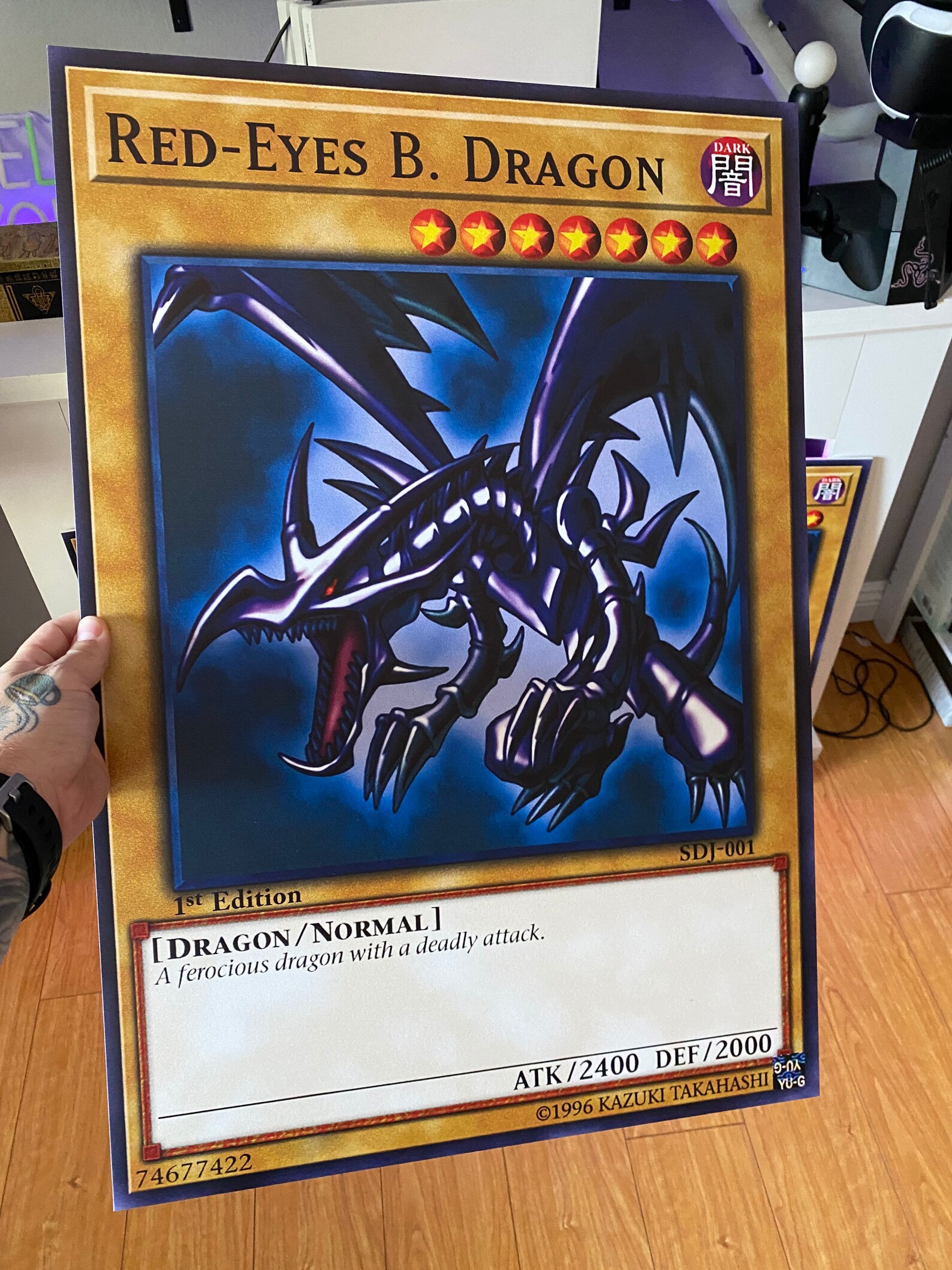 Redeyes B. Dragon 1st Edition SDJ001 Jumbo Yugioh Card Etsy