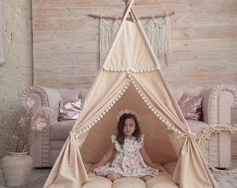 Tipi-Zelt Für Kinder – Spielzelt Mit Fenstern Zum Falten Und Mitnehmen