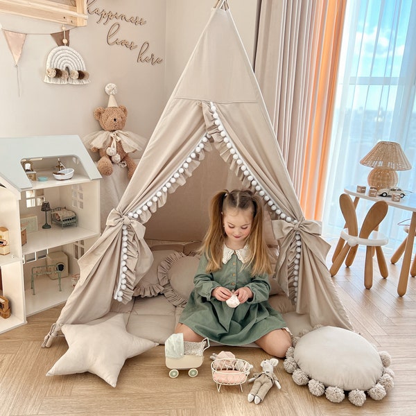 Tipi, Schnecke, Kinder-Tipi, Tee-Pee-Zelt, Tee-Pee, Tipi, Spielzelt, Kinder-Tipi, Tipi-Zelt, Montessori-Tipi, Tipi-Enfant