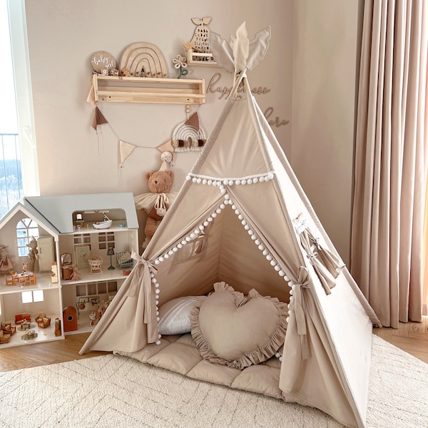 Tipi, Schnecke, Kinder-Tipi, Tee-Pee-Zelt, Tee-Pee, Tipi, Spielzelt, Kinder-Tipi, Tipi-Zelt, Montessori-Tipi, Tipi-Enfant