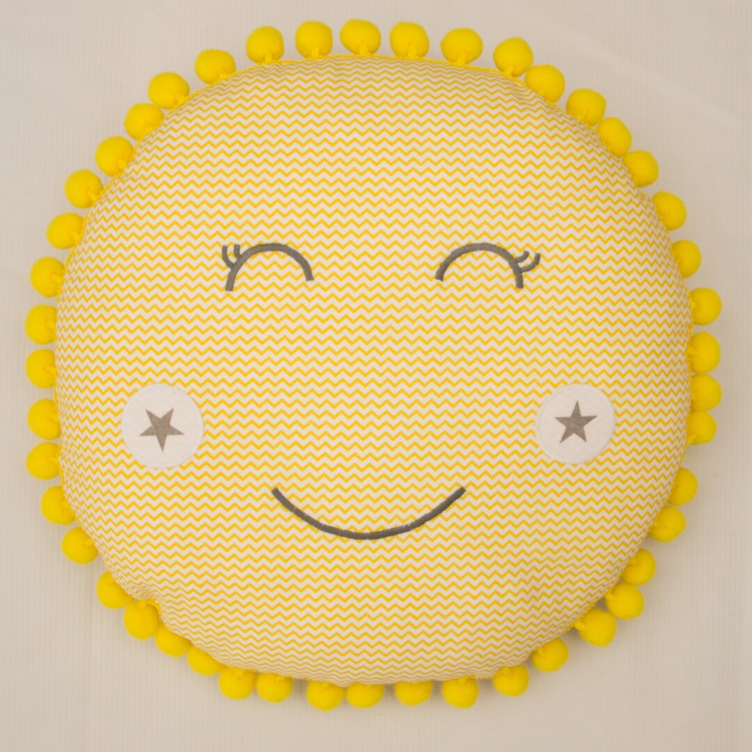 SUN Pillow Sun Cushion Crescent Sun Pillow Nursery Decor Kids Etsy