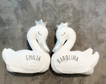 swan Pillow swan Cushion Crescent  Pillow Nursery Decor Kids Room Decor Decorative Pillow Kids Pillow Baby shower Gift Kids Bedding