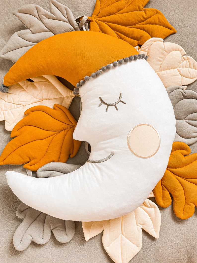 Moon Pillow Moon Cushion Crescent Moon Pillow Nursery Decor Etsy
