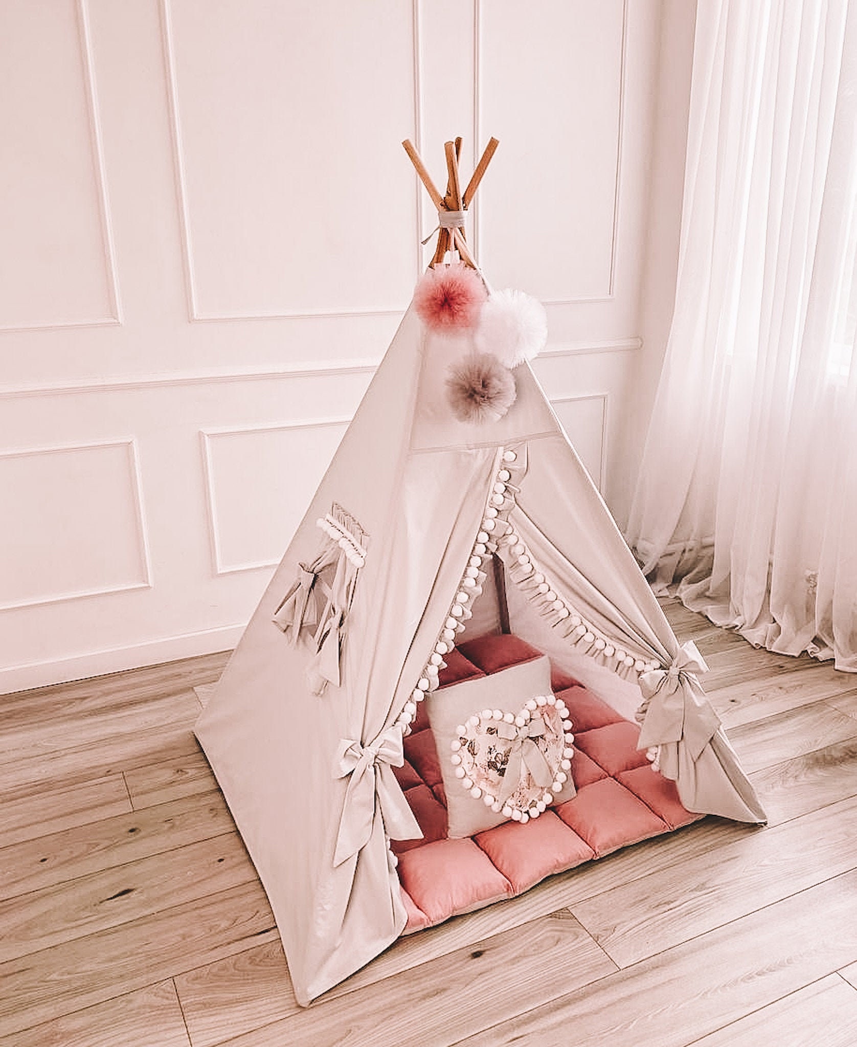 melk wit Bermad Geavanceerd Teepee swan Kids Tipi Indian Tee Pee Childrens Teepee - Etsy