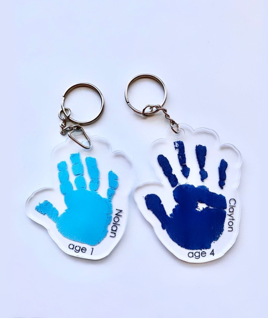 Handprint Keychain, Kids Handprint Keychain, Custom Handprint Keychain