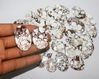 NATURAL WILD HORSE JASPER CABOCHON 41x28 mm OVAL GEMSTONE JEWELRY USE WH-29