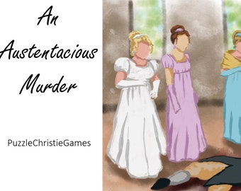 EEN AUSTENTACIOUS MURDER Regency geïnspireerd Murder Mystery Dinner Party Game.