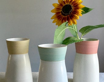 Vase & Karaffe handgedreht, nordic stil, minimalistisch für Blumen oder 1/2l Getränke