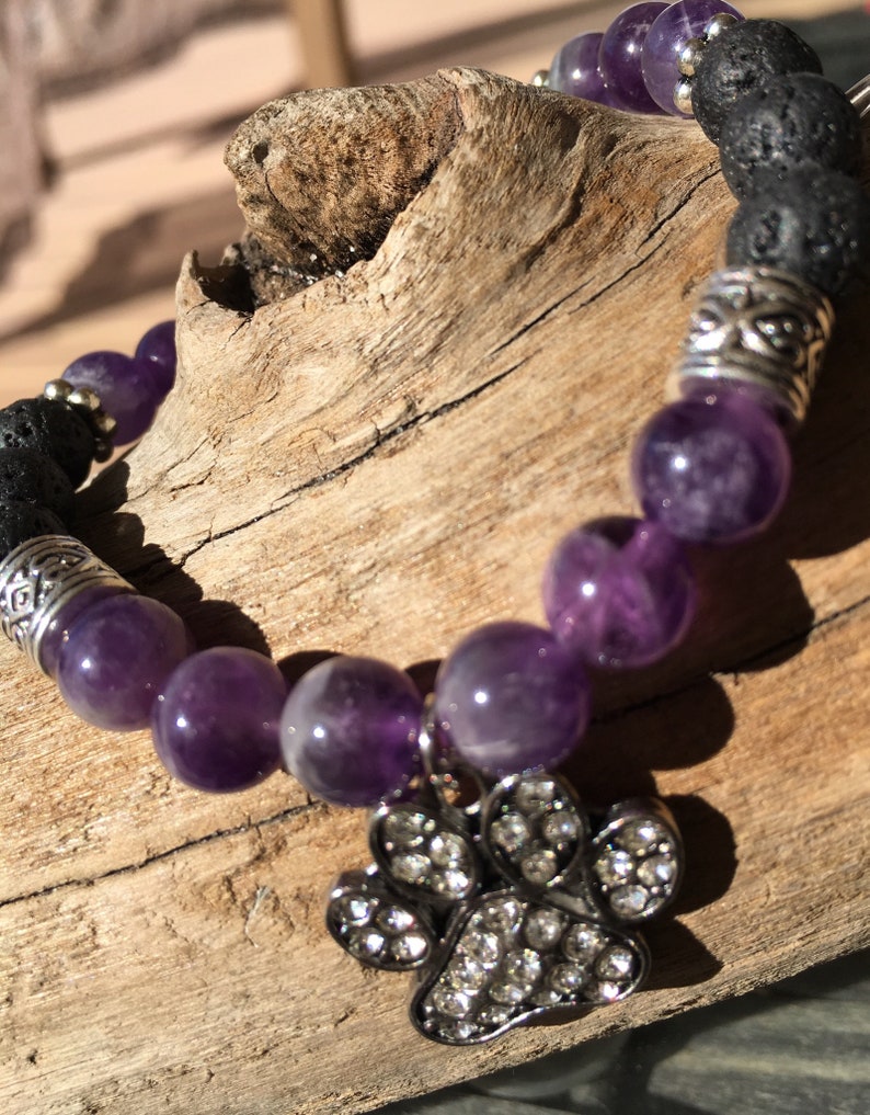 Lava Stone Diffuser Bracelet Aromatherapy bracelet Womens Lava Rock Bracelet Yoga Diffuser Jewelry Amethyst Essential oil diffuser bracelet