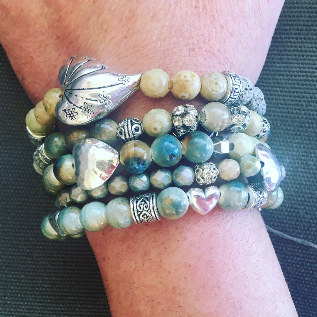 Essential Oil Bracelet Set Lava Stone Bracelet Womens Yoga Etsy UK