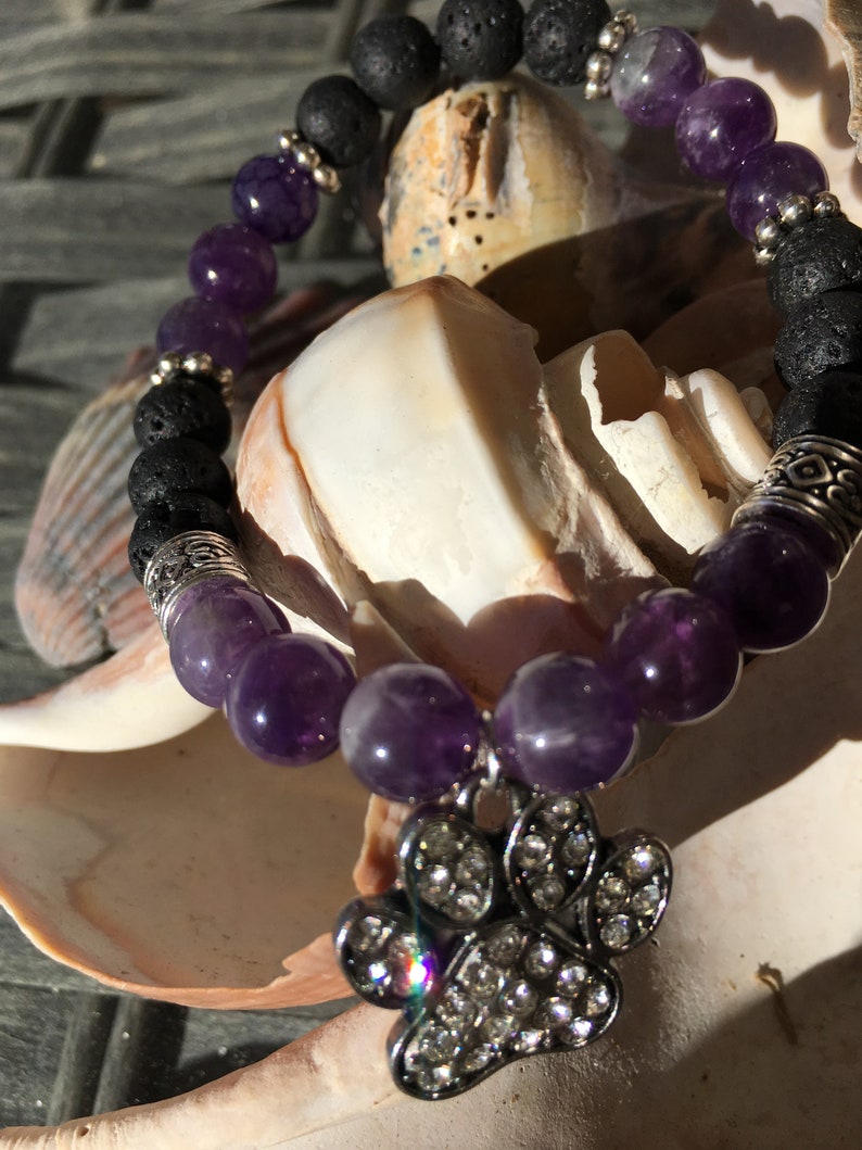 Lava Stone Diffuser Bracelet Aromatherapy bracelet Womens Lava Rock Bracelet Yoga Diffuser Jewelry Amethyst Essential oil diffuser bracelet