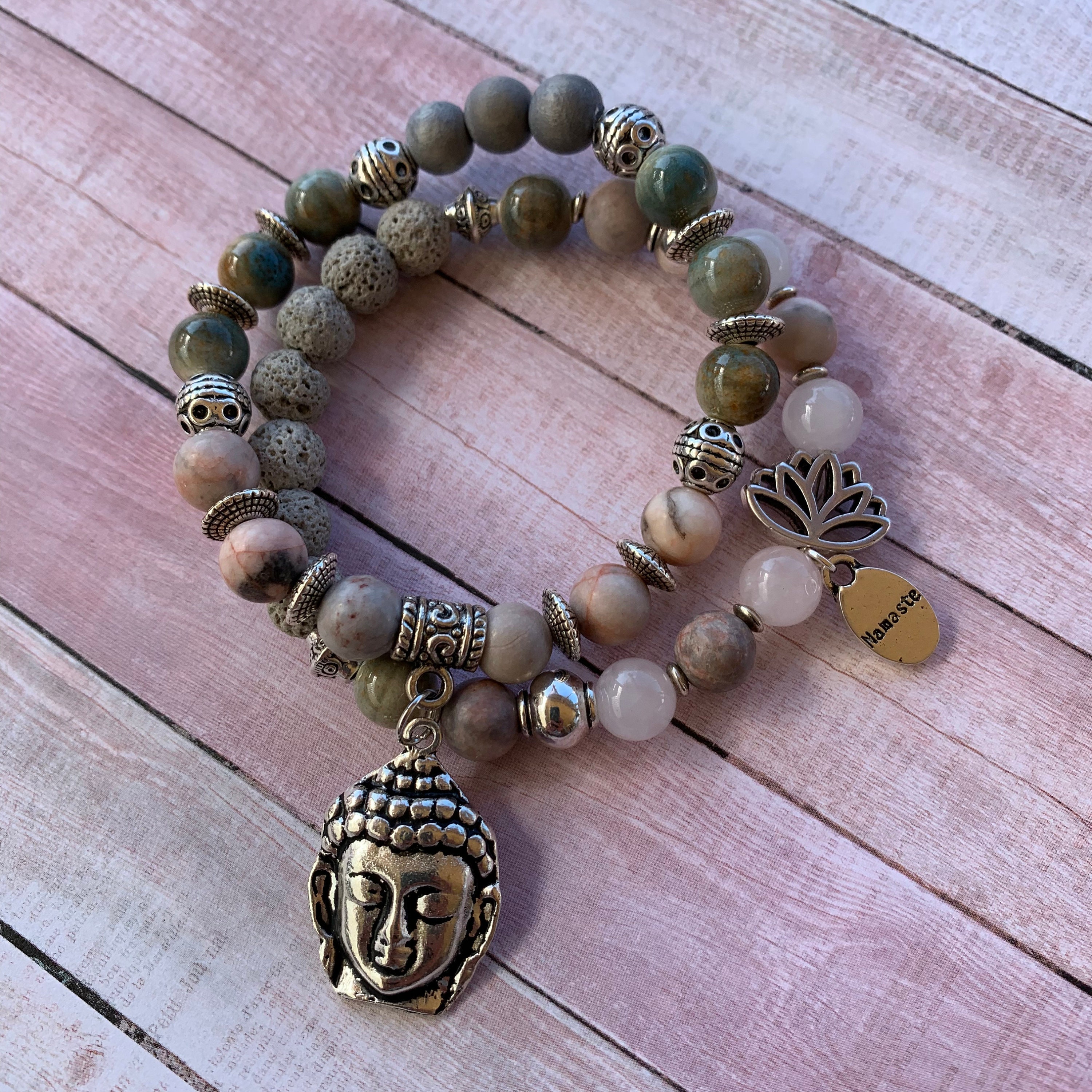 Essential Oil Diffuser Bracelet set Womens Healing Stone Etsy España