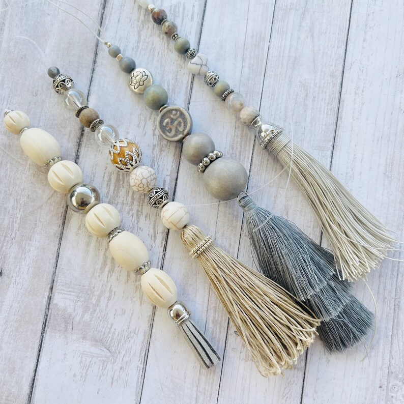 Beaded Car Mirror Hanger Boho Mirror Hanger Car Mirror Charm Etsy