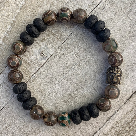 Essential Oil Diffuser Bracelet Tibetan Lava Stone Bracelet Womens Yoga bracelet Womens Bohemian Jewelry Boho Gemstone Lava Diffuser Bracele