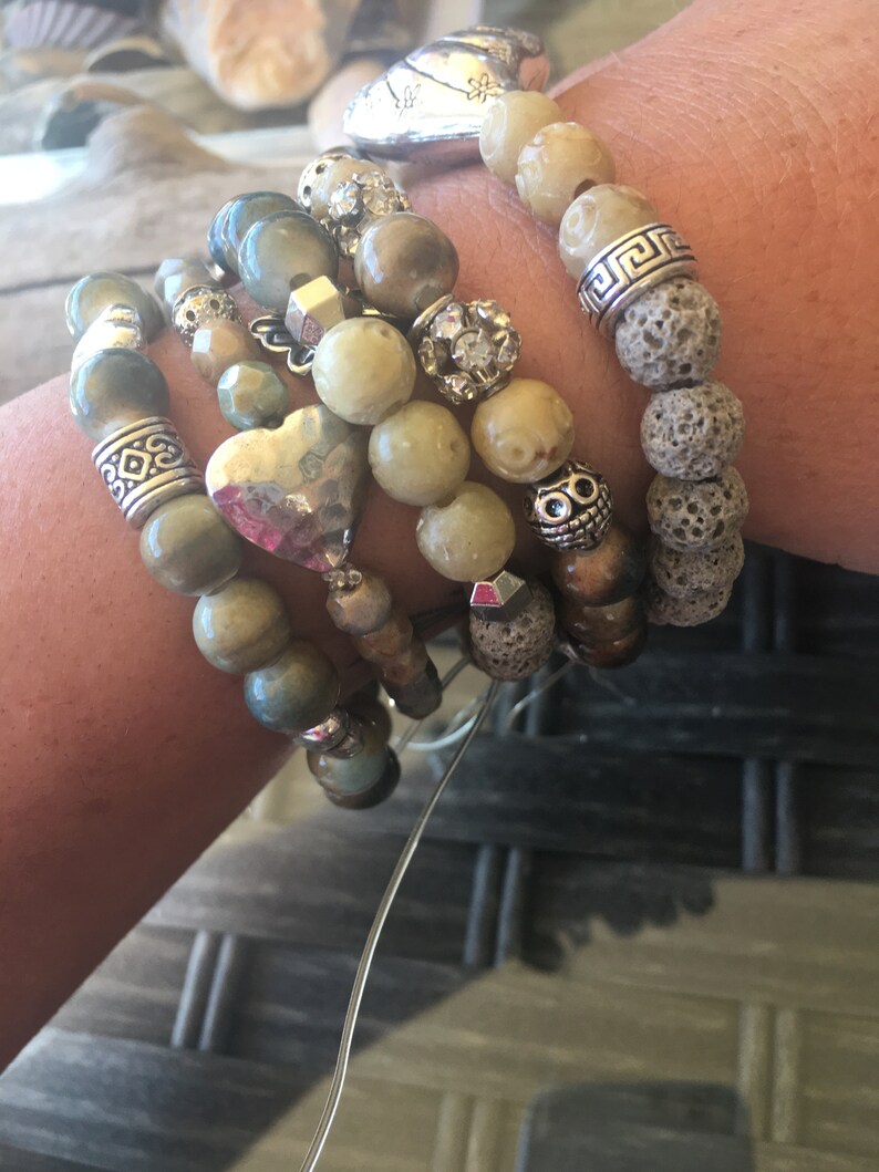 Essential Oil Bracelet Set Lava Stone Bracelet Womens Yoga Etsy UK